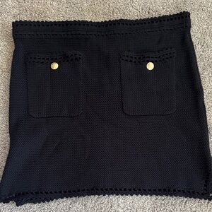 Elegant J.Crew Black Knit Skirt with Pocket Detail NWT
